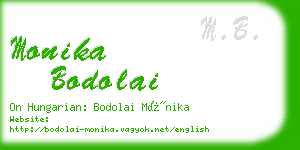 monika bodolai business card